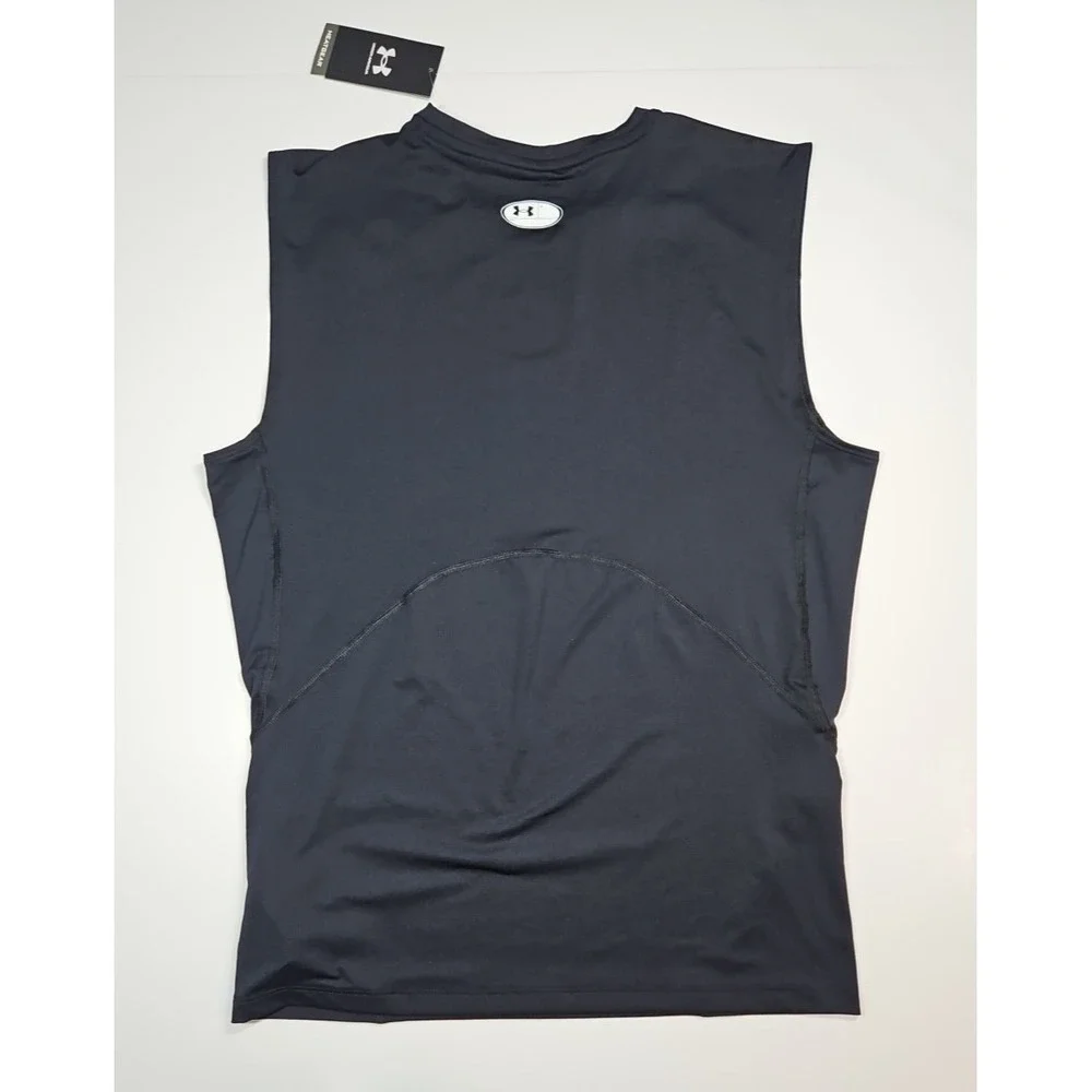 Under Armour Mens Black HeatGear Compression Sleeveless‎ Shirt Size XXL NWT